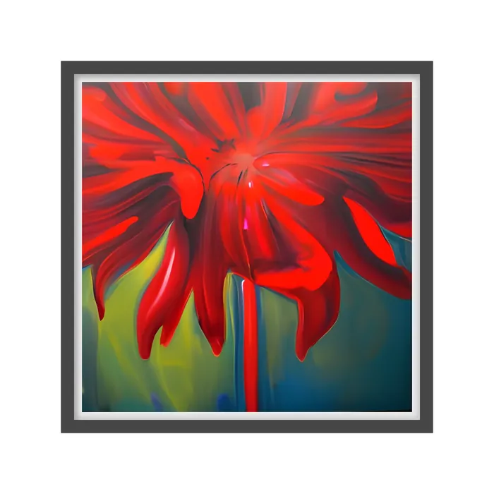 Pintura al óleo flores abstractas