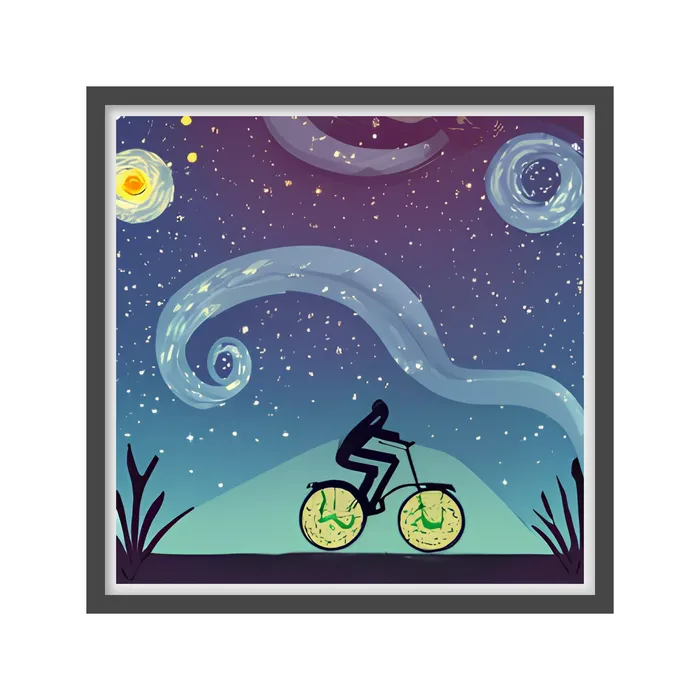 Bicicleta estrellas nocturnas