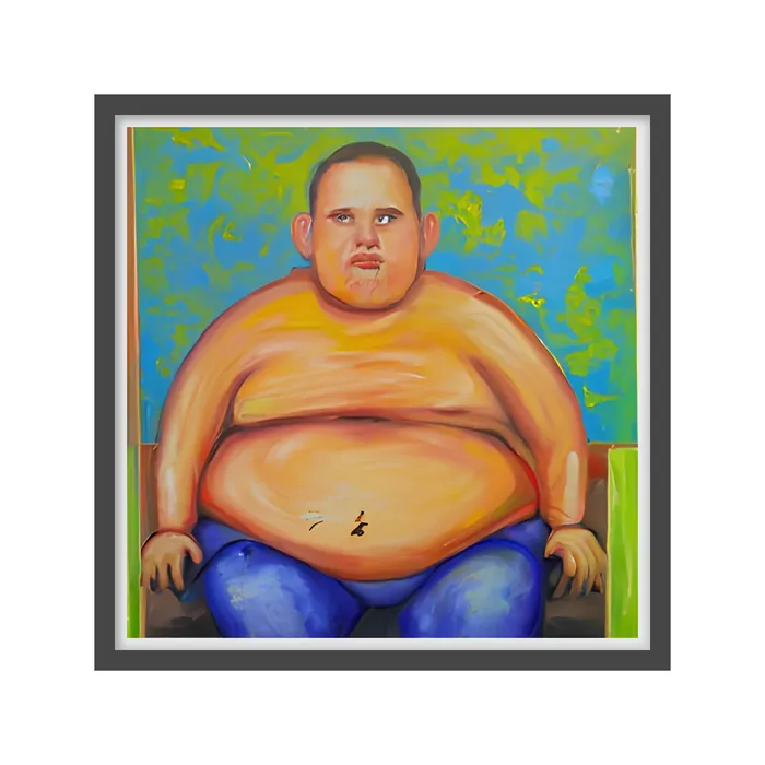 Hombre obeso reposando cómodo